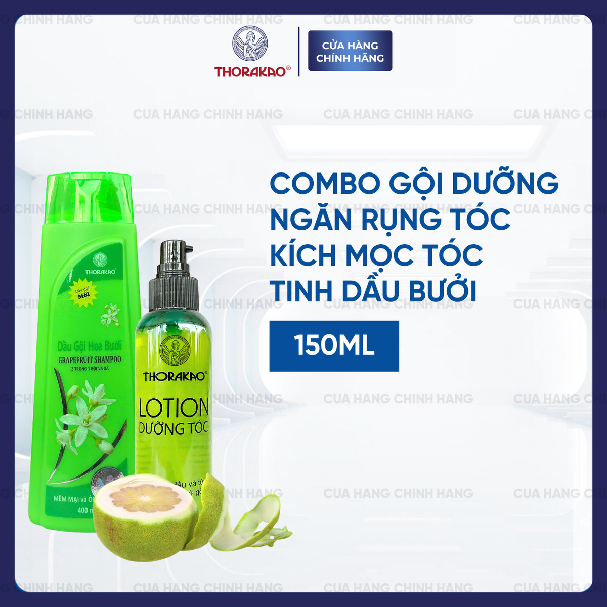 Combo Giảm Rụng Kích Mọc Tóc Thorakao 400MLx150ML