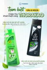 Combo tóc khỏe suôn mượt Thorakao 400ml