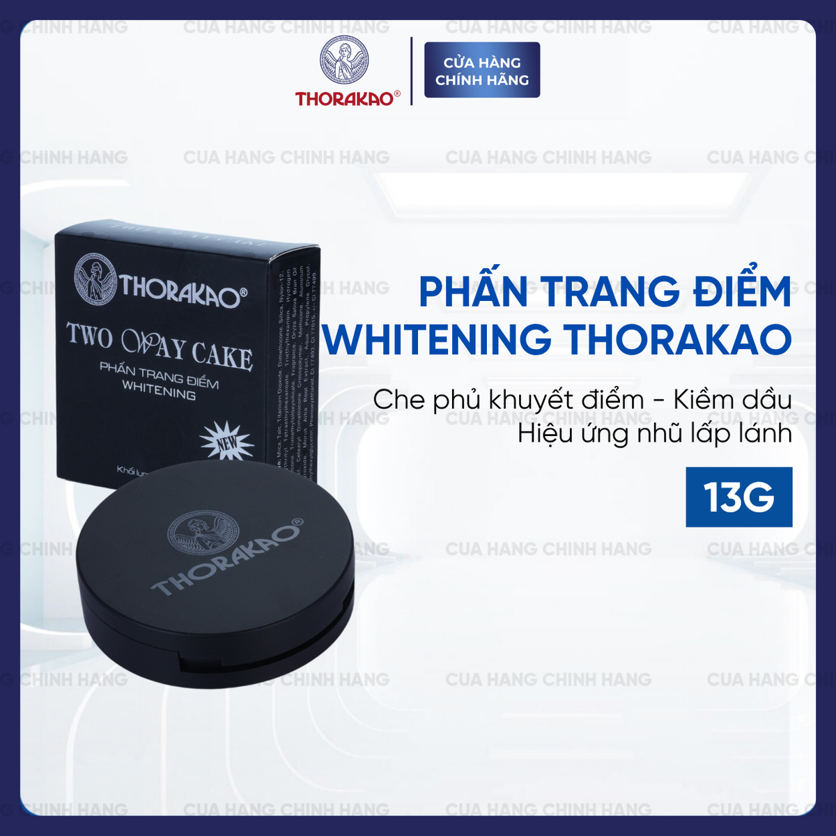 Phấn trang điểm Whitening Thorakao 13g