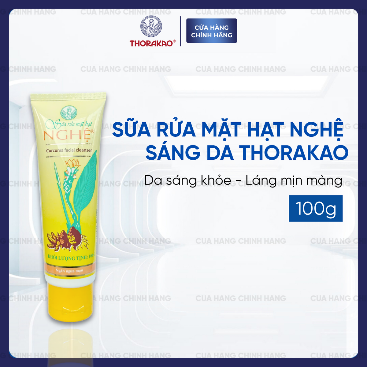 Sữa rửa mặt Hạt Nghệ Sáng Da 100g