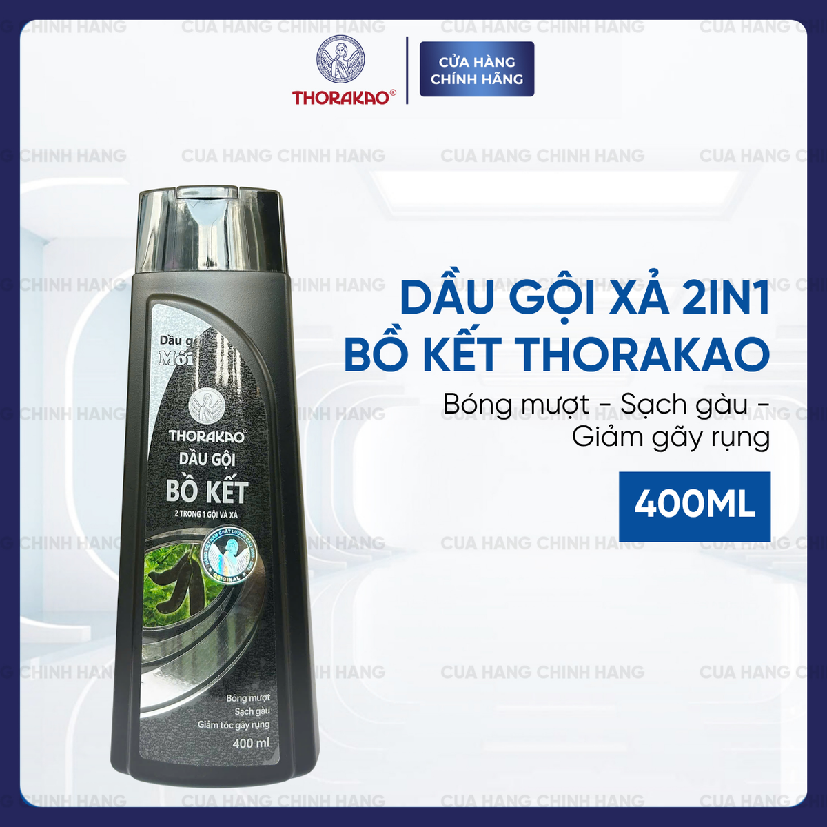 Dầu gội xả 2in1 Bồ Kết Thorakao 400ml