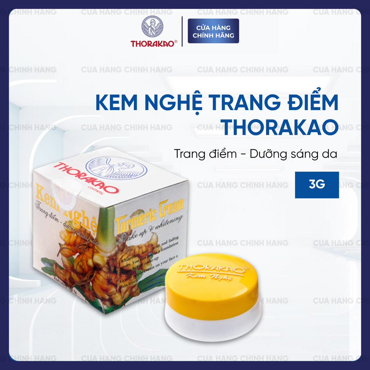 Kem Nghệ Trang Điểm Trắng Da 3g