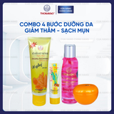 Combo 4 bước dưỡng da sáng đều màu thâm mụn