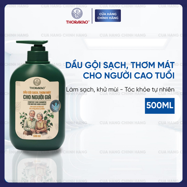 Dầu Gội Thorakao Chăm Sóc Tóc Bạc Dành Cho Người Cao Tuổi 500ML