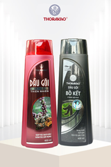 Combo Thorakao Tóc Đen Suôn Mượt Hỗ Trợ Giảm Bạc 400ML