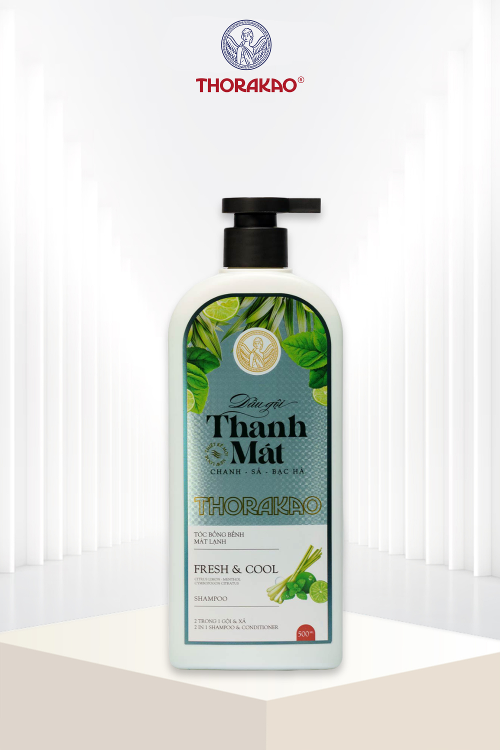 Dầu gội Thanh Mát Chanh Sả Bạc Hà Thorakao 500ml - New